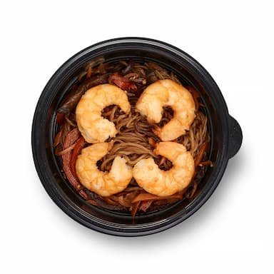 Лапша рисовая с креветками